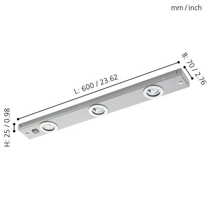 Eglo - LED Starmetis 3xLED/2.3W/230V