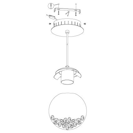 Eglo - LED piekarams gaismeklis 1xLED/5W/230V