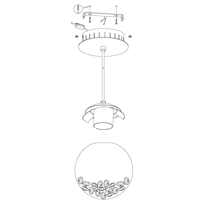 Eglo - LED piekarams gaismeklis 1xLED/5W/230V