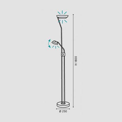 Eglo - LED aptumšojama lampa LED/17.28W + LED/2.88W