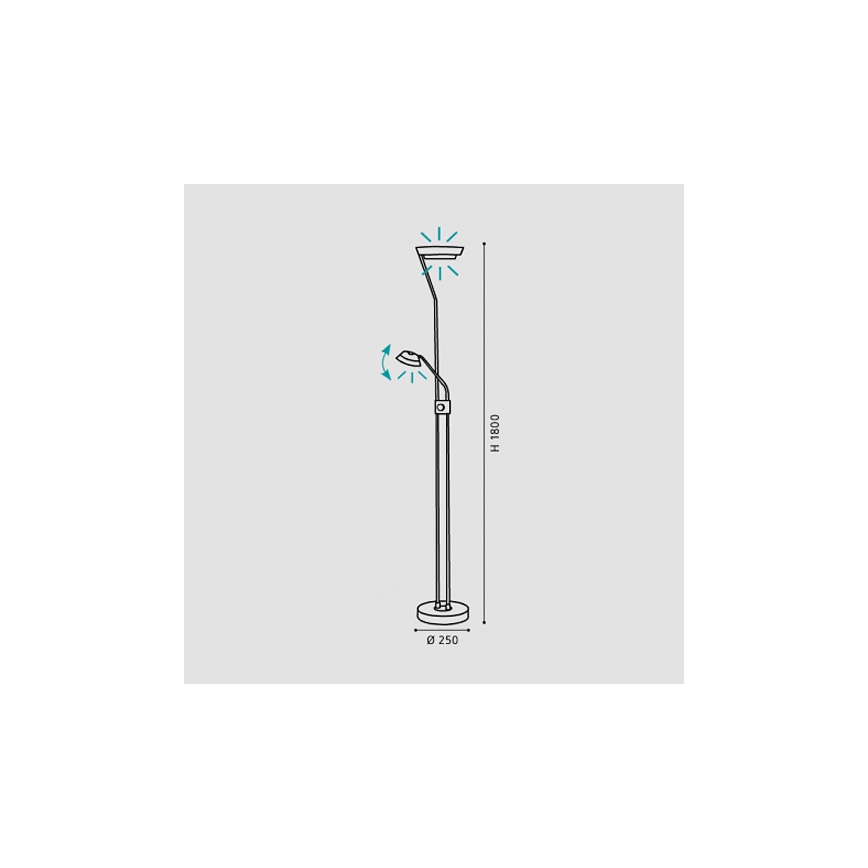 Eglo - LED aptumšojama lampa LED/17.28W + LED/2.88W