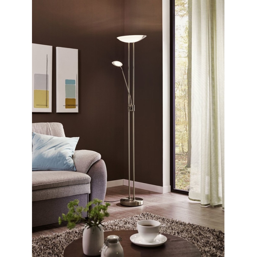 Eglo - LED Aptumšojama grīdas stāvlampa LED/20W + LED/2,5W bronza