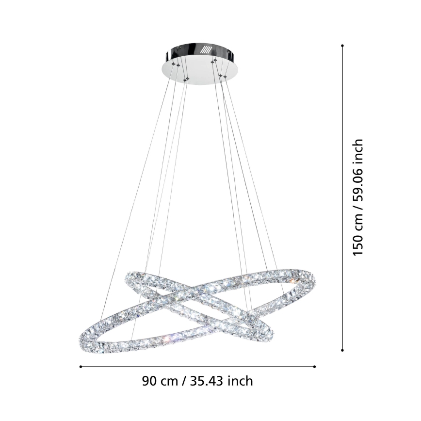 Eglo - LED Lustra ar auklu LED/56,1W/230V