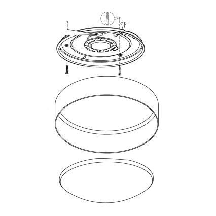 Eglo - LED griestu gaismeklis LED/12W/230V