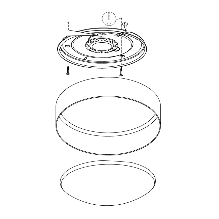 Eglo - LED griestu gaismeklis LED/12W/230V