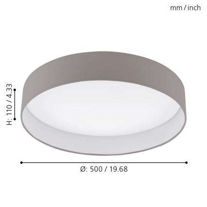 Eglo - LED griestu gaismeklis LED/24W/230V