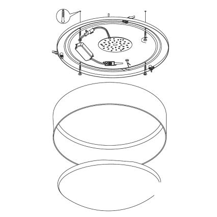 Eglo - LED griestu gaismeklis LED/24W/230V