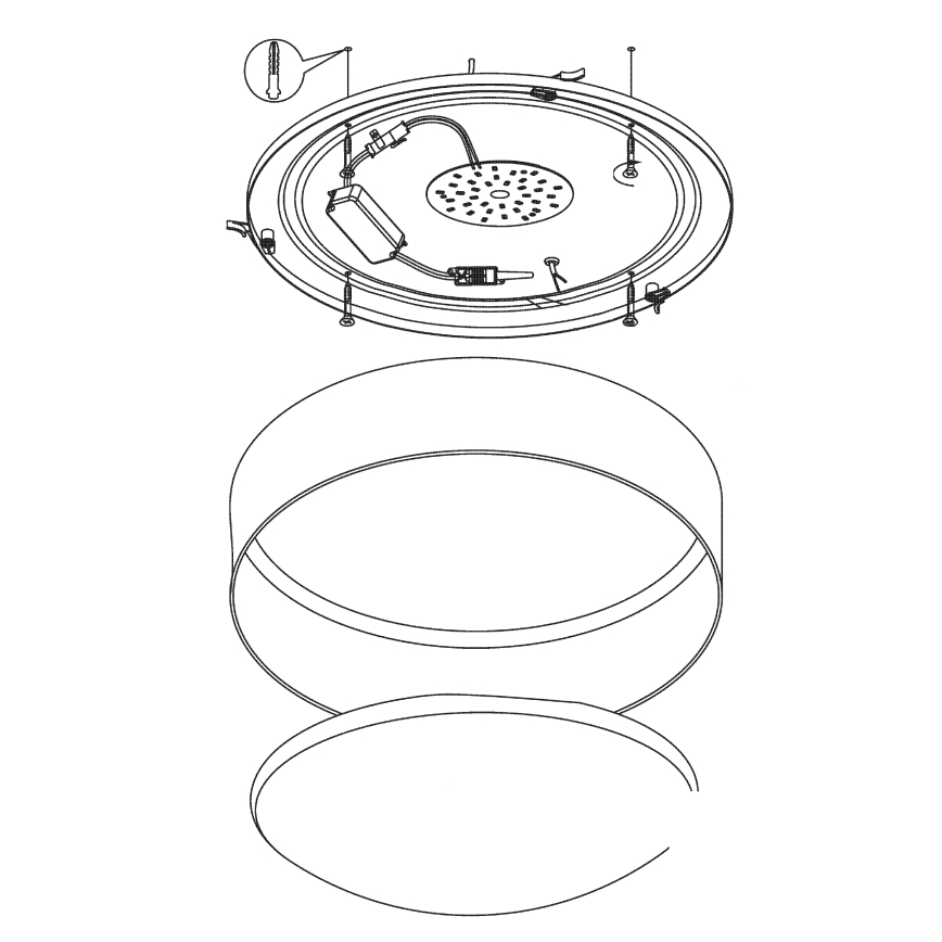 Eglo - LED griestu gaismeklis LED/24W/230V
