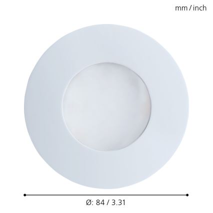 Eglo - LED iegremdējama vannas istabas lampa 1xGU10/5W/230V IP65