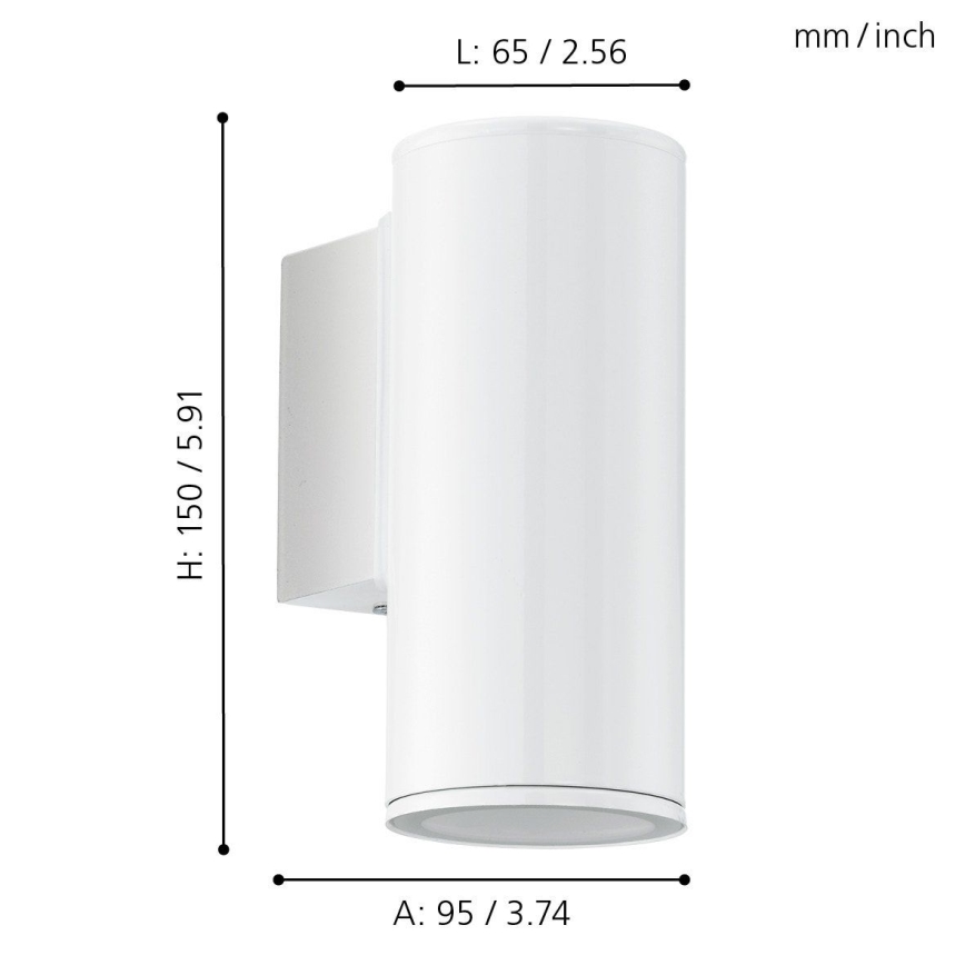 Eglo - LED Āra apgaismojums 1xGU10/3W/230V IP44
