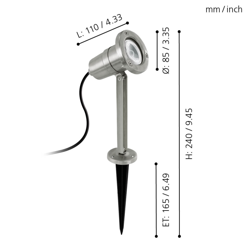 Eglo - LED āra apgaismojums 1xGU10/5W/230V