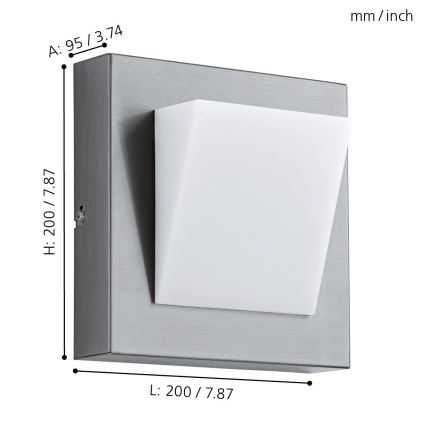 Eglo 94114 - LED āra apgaismojums GALARY 1 LED/3,7W/230V IP44