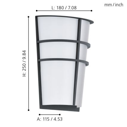 Eglo - LED āra apgaismojums 2xLED/2.5W/230V