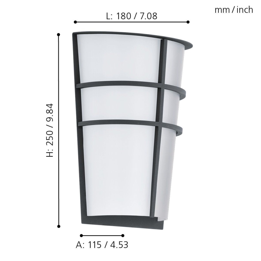 Eglo 94138 - LED āra sienas gaismeklis BREGANZO 2xLED/2,5W/230V IP44