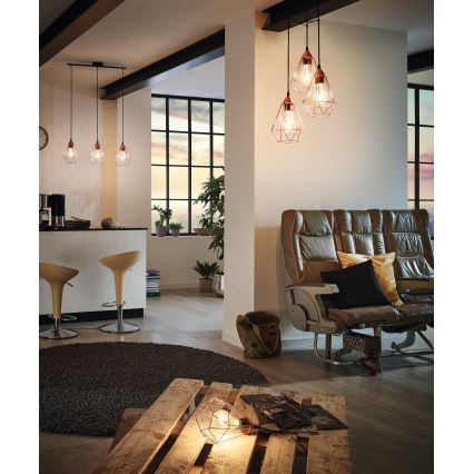 Eglo 94197 - Galda lampa TARBES ar spraudni 1xE27/60W/230V