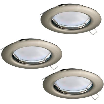 Eglo - KOMPLEKTS 3x LED piekaramo griestu gaismeklis PENETO 3xGU10-LED/3W/230V