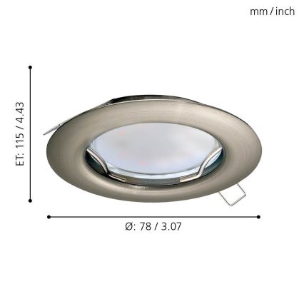 Eglo - KOMPLEKTS 3x LED piekaramo griestu gaismeklis PENETO 3xGU10-LED/3W/230V