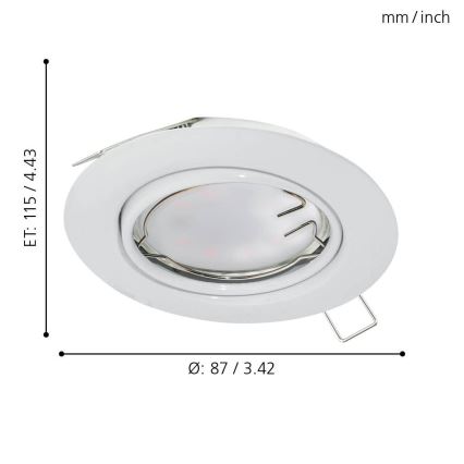 Eglo - LED piekaramo griestu gaismeklis 1xGU10-LED/5W/230V