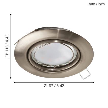 Eglo - LED piekaramo griestu gaismeklis 1xGU10-LED/5W/230V