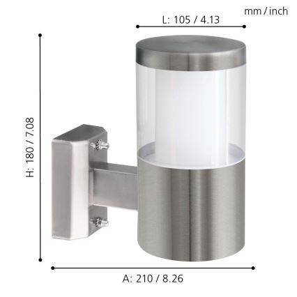 Eglo - LED Āra apgaismojums 1xLED/3,7W/230V IP44