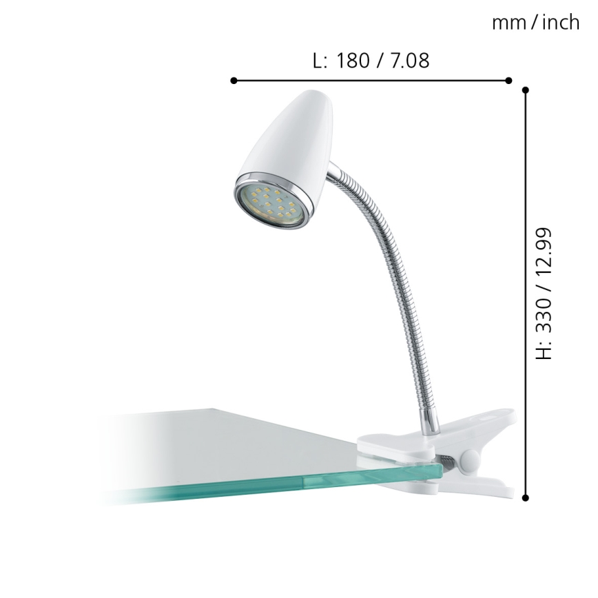 Eglo - LED lampa ar fiksatoru 1xGU10-LED/3W/230V