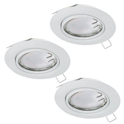 Eglo - Komplekts 3x LED iebūvējamie griestu gaismekļi PENETO 1xGU10-LED/5W/230V