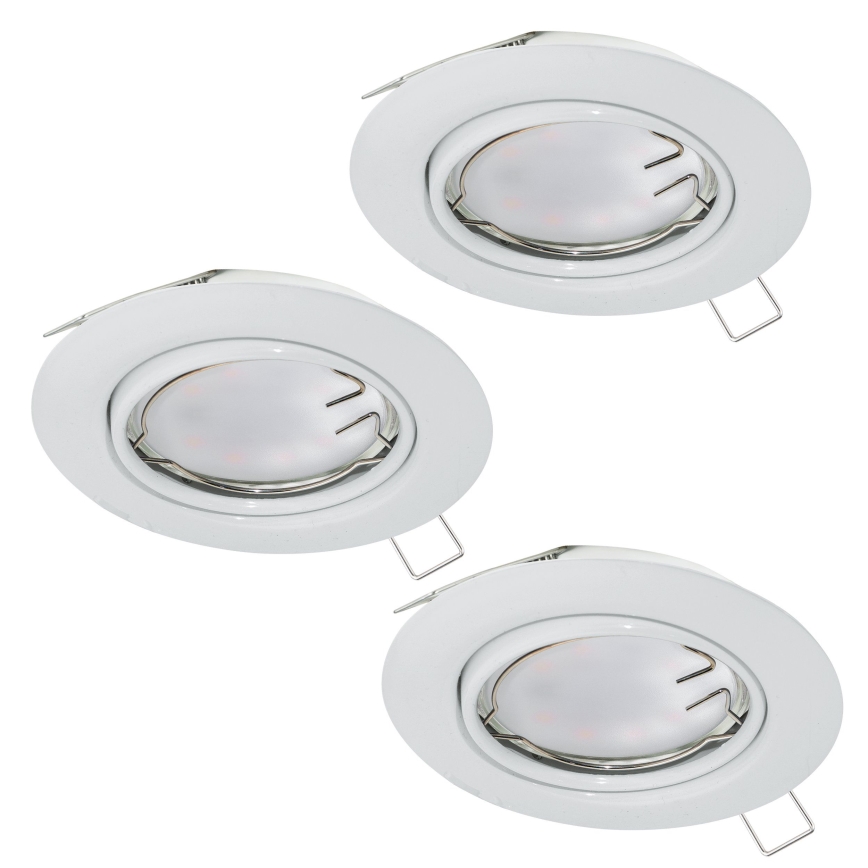 Eglo - Komplekts 3x LED iebūvējamie griestu gaismekļi PENETO 1xGU10-LED/5W/230V