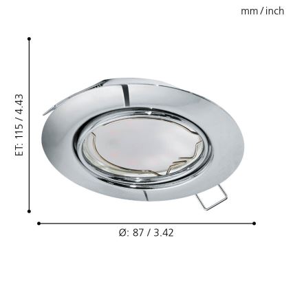 Eglo - KOMPLEKTS 3x LED piekaramo griestu gaismeklis PENETO 3xGU10-LED/5W/230V