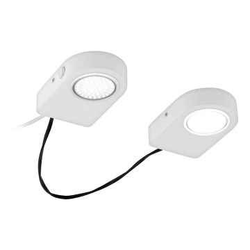 Eglo 94515 - KOMPLEKTS 2x LED virtuves zem skapīšu gaismeklis LAVAIO 2xLED/3,7W/230V