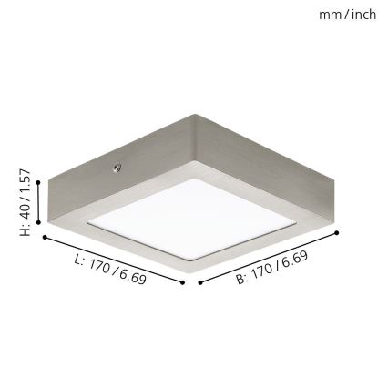 Eglo 94524 - LED griestu gaismeklis FUEVA 1 LED/10,9W/230V