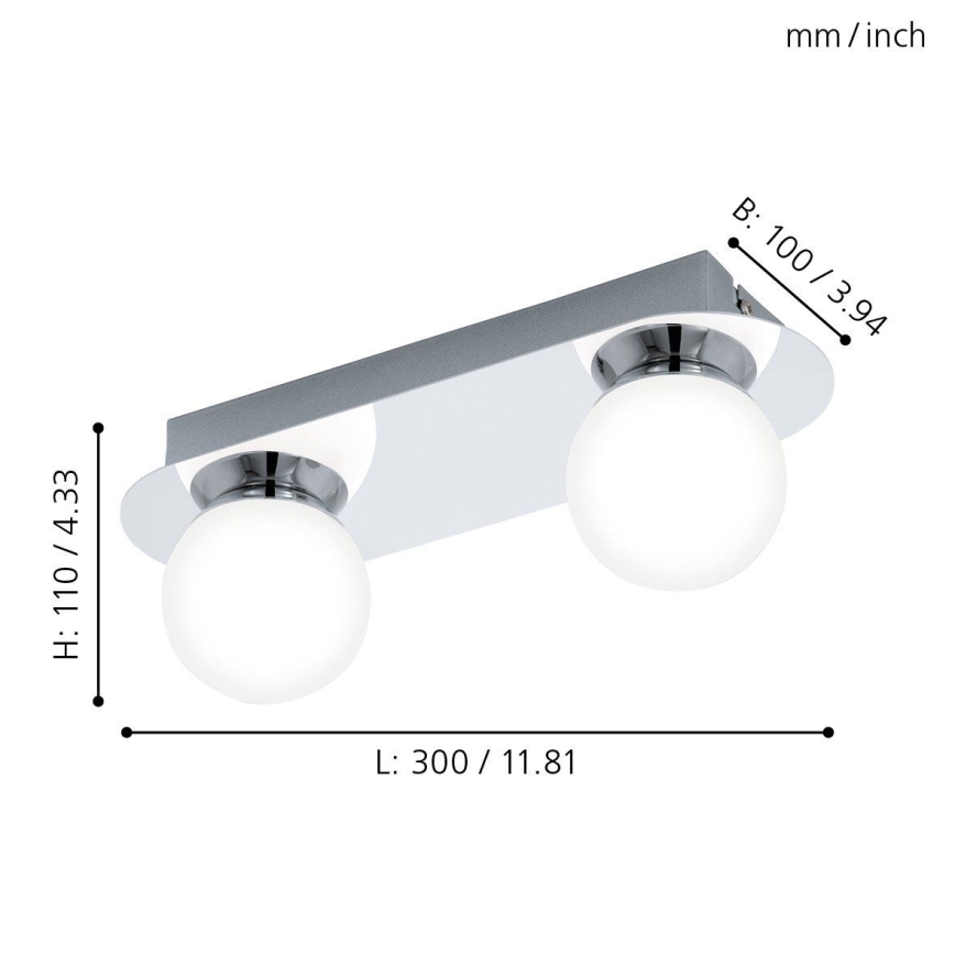 Eglo - LED Vannas istabas lampa 2xLED/3,3W/230V IP44