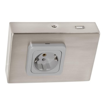 Eglo 94664 - Virtuves zem skapīša kontaktligzda SCHUKO iekļauts USB TAXANO