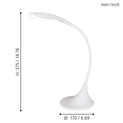Eglo - LED aptumšojama galda lampa 1xLED/4.5W/230V white