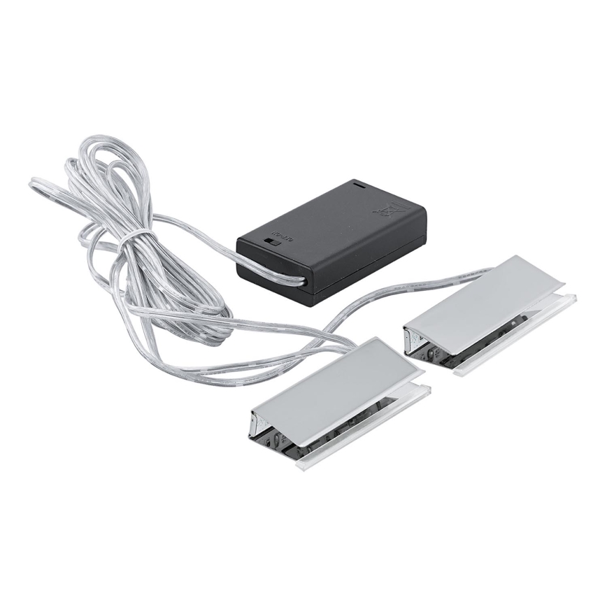 Eglo 94689 - KOMPLEKTS 2x LED Virtuves zem skapīša apgaismojums 3xAA - LED stiprinājumi GASTEGO