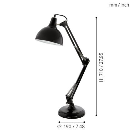Eglo - Galda lampa 1xE27/40W/230V