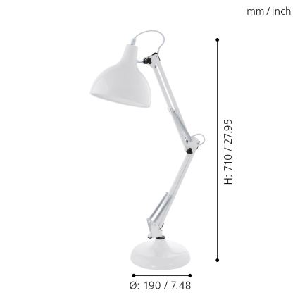 Eglo - Galda lampa 1xE27/40W/230V