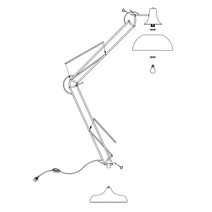 Eglo - Stāvlampa 1xE27/60W/230V