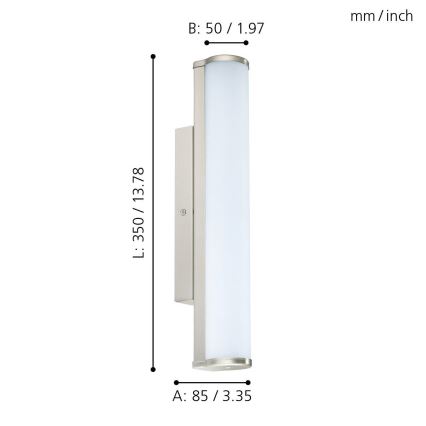 Eglo - LED vannas istabas lampa 1xLED/8W/230V IP44