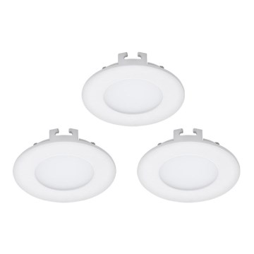 Eglo 94732 - KOMPLEKTS 3x LED Iegremdējama lampa FUEVA 1 3xLED/2,7W/230V