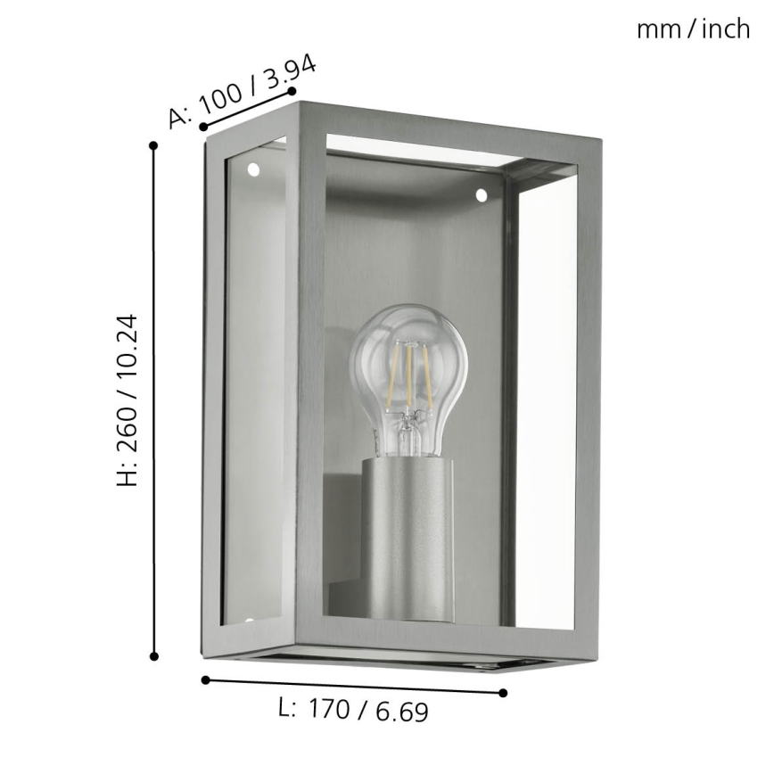 Eglo - Āra gaismeklis 1xE27/60W/230V