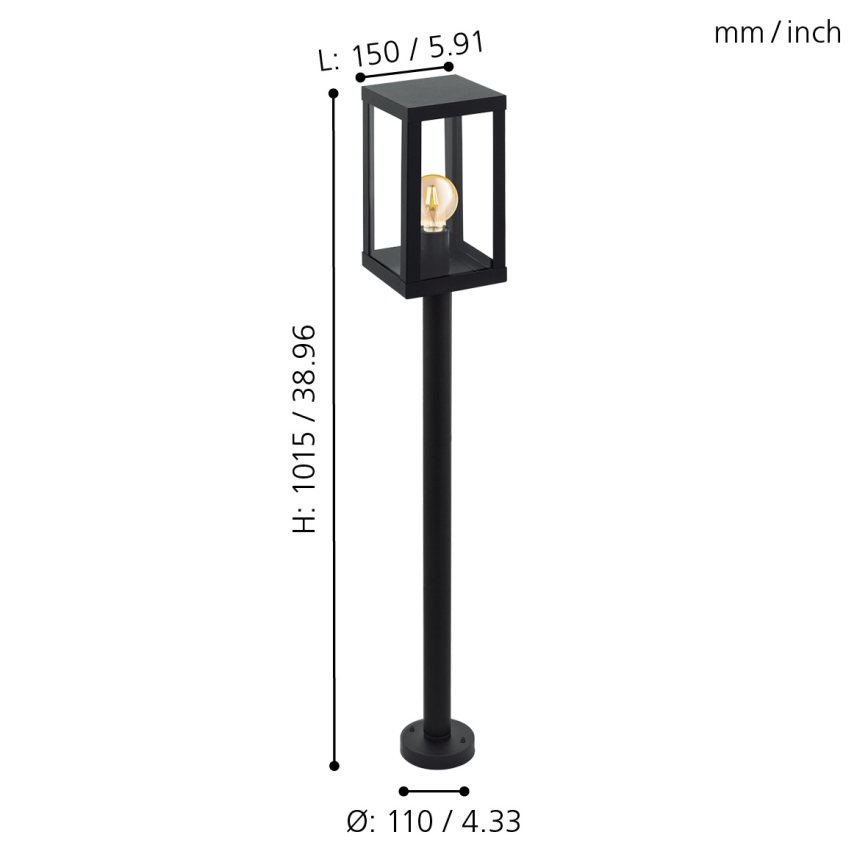 Eglo - Āra gaismeklis 1xE27/60W/230V