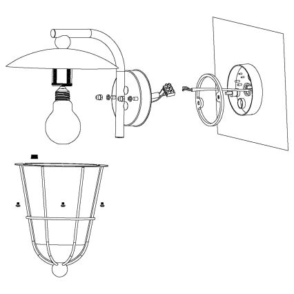 Eglo - LED Āra gaismeklis 1xE27/8,5W/230V IP44