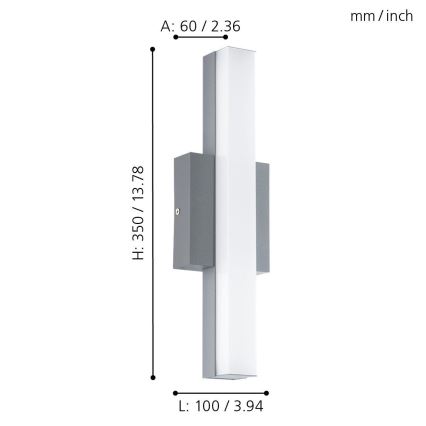 Eglo - LED Āra lampa 1xLED/8W/230V IP44