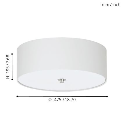 Eglo - Griestu lampa 3xE27/60W/230V