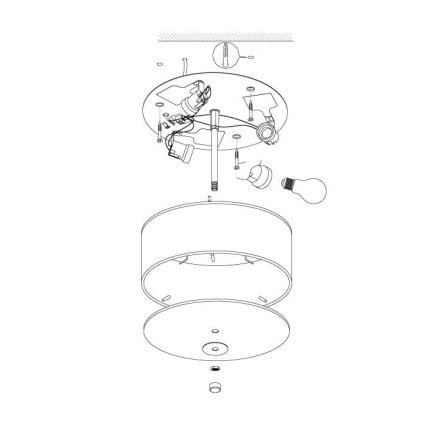 Eglo - Griestu lampa 3xE27/60W/230V