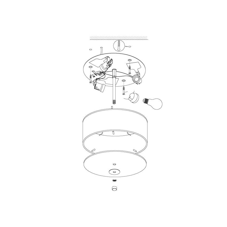 Eglo - Griestu lampa 3xE27/60W/230V