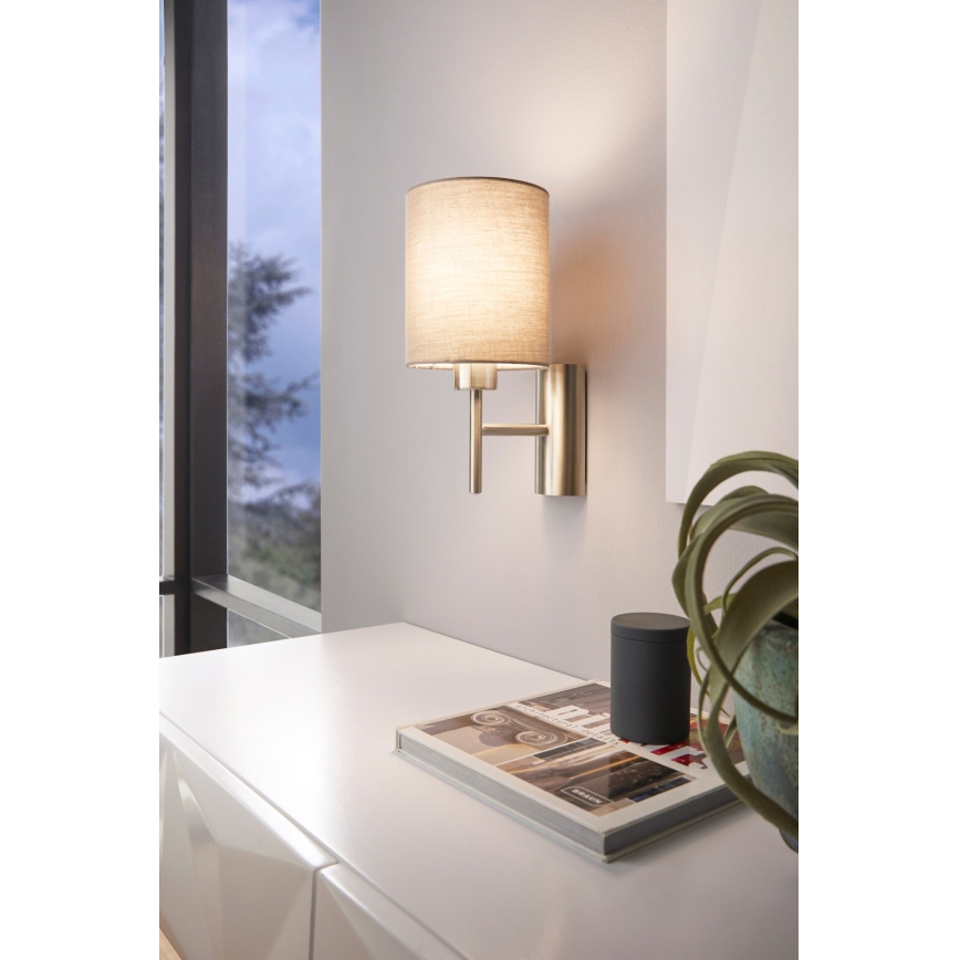 Eglo - Sienas lampa 1xE27/60W/230V taupe