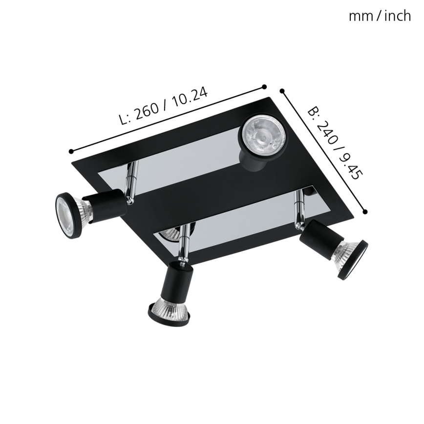 Eglo 94966 - LED lampa SARRIA 4xGU10-LED/5W/230V