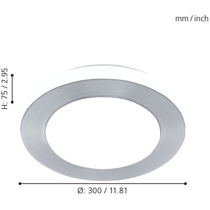 Eglo - LED vannas istabas lampa 1xLED/11W/230V IP44