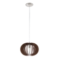 Eglo 95023 - Pakaramā lampa STELLATO ar vadu 1xE27/60W/230V Ø 30 cm, brūna